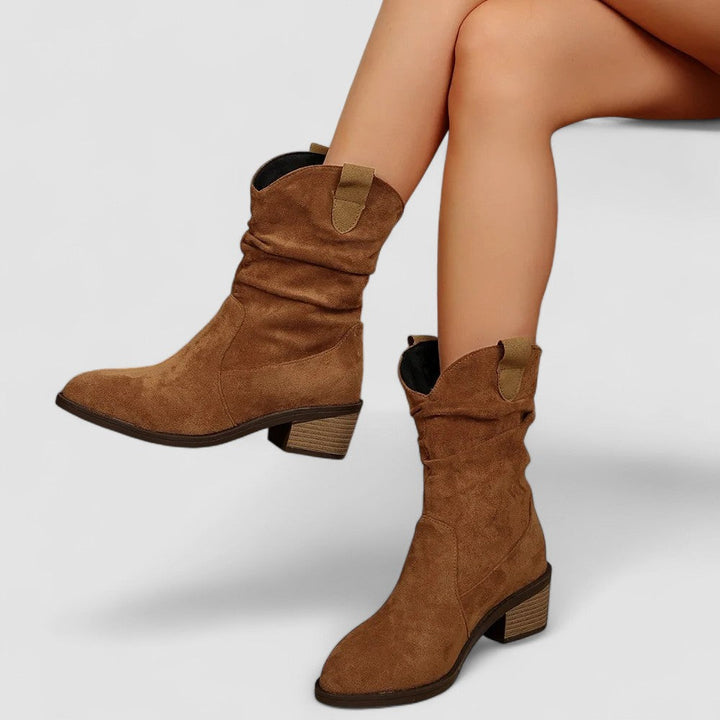 Cleo | Bottines western à tige froncée