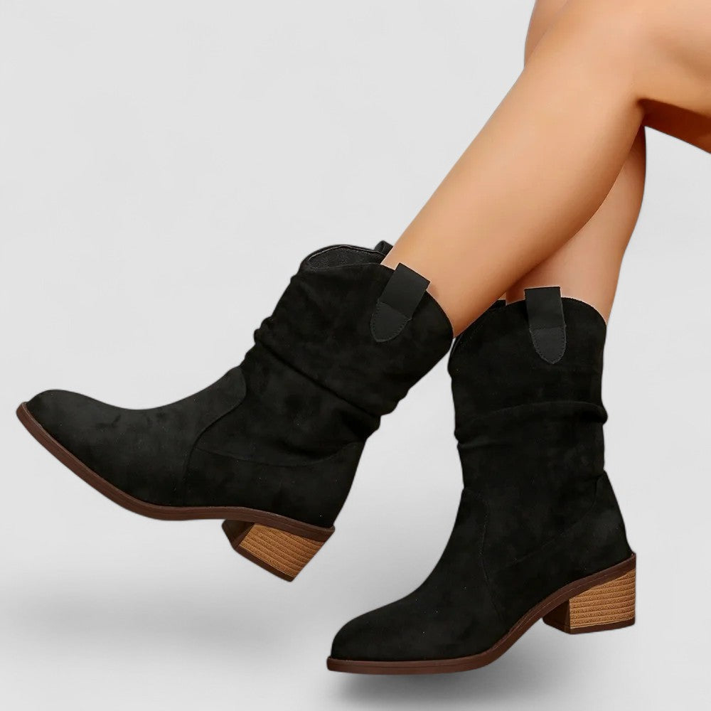 Cleo | Bottines western à tige froncée