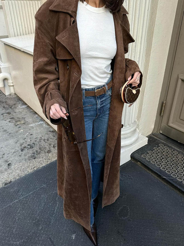 Arizonia | Trench-coat en Suède Élégant