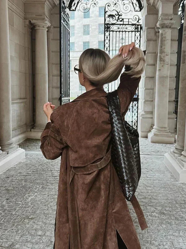 Arizonia | Trench-coat en Suède Élégant