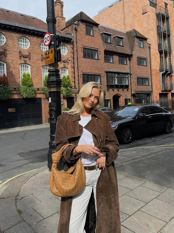 Arizonia | Trench-coat en Suède Élégant