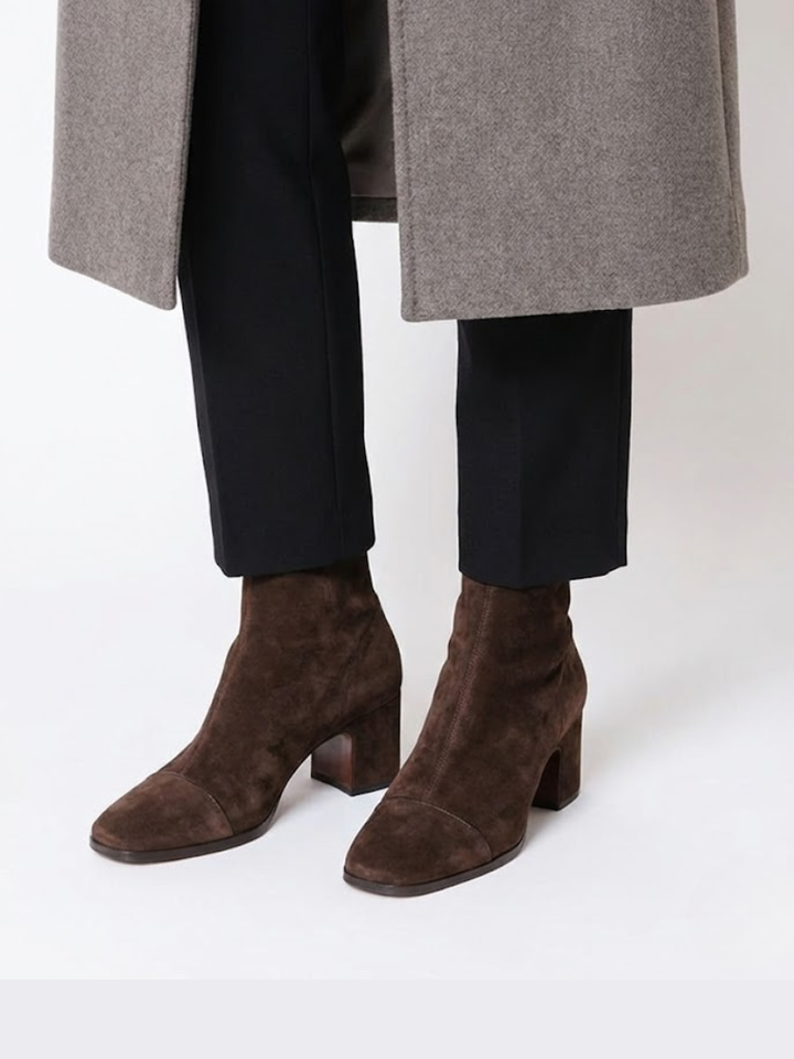 Alma – Bottines en daim à talon