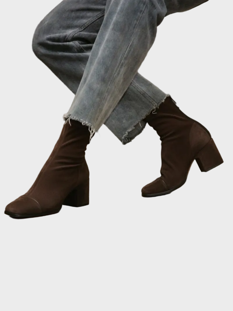 Alma – Bottines en daim à talon