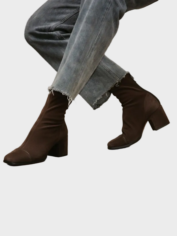 Alma – Bottines en daim à talon