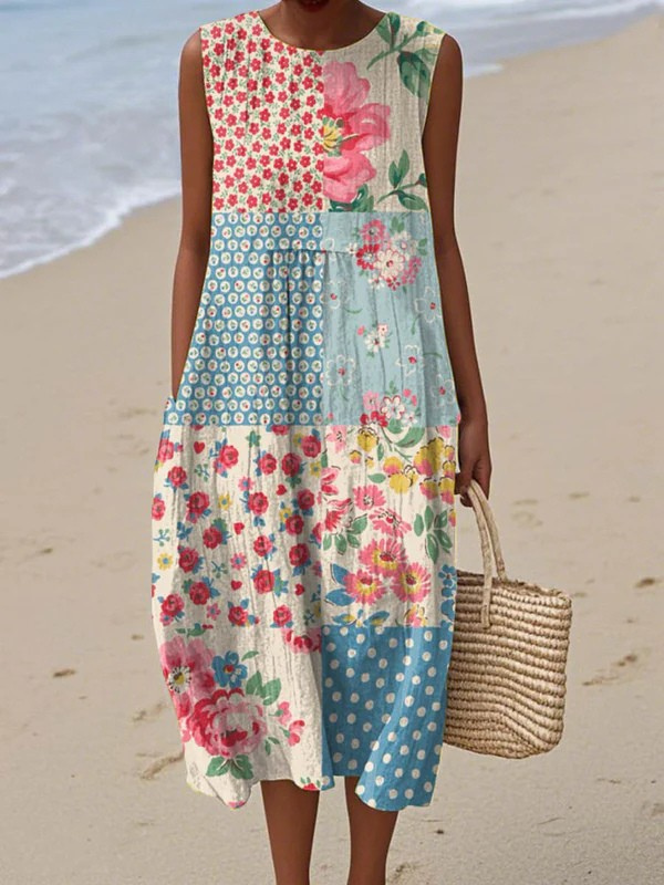 Robe midi patchwork Anna™