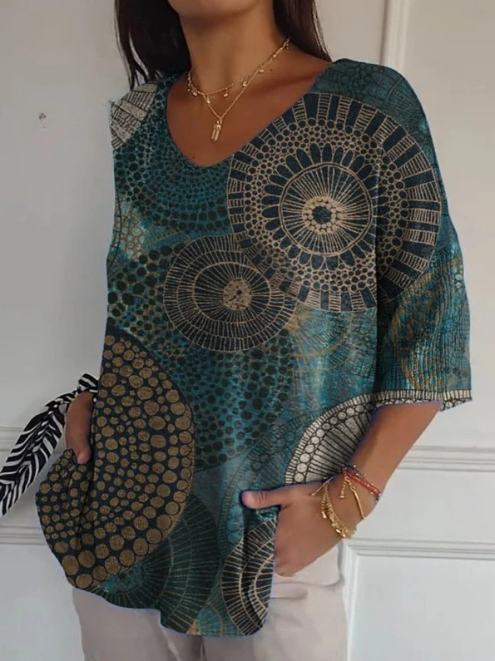 Geneviève | Tricot vintage à motif géométrique