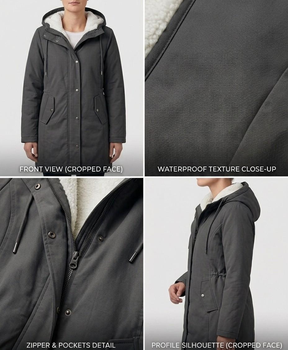 Marjorie™ | Manteau à capuche résistant aux intempéries et confortable