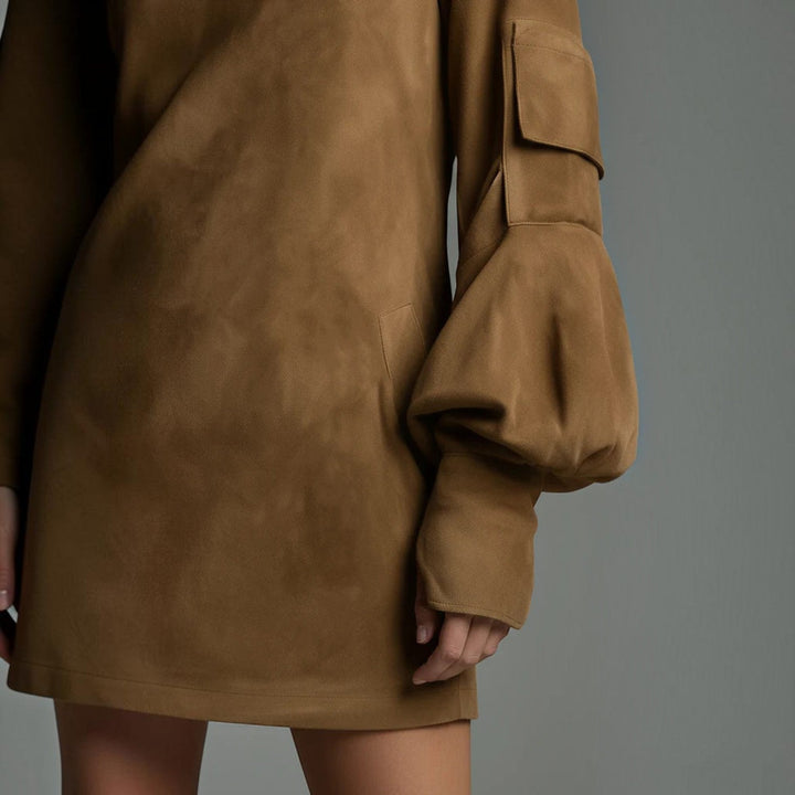 Bibiane | Mini Robe en Suédine