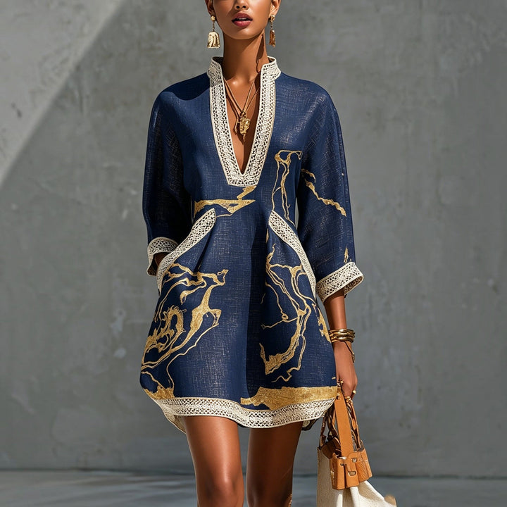 Danielle | Mini Robe Imprimé Marbre