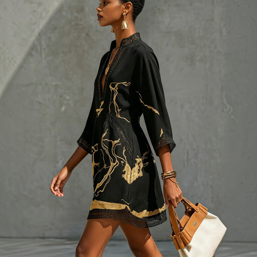 Danielle | Mini Robe Imprimé Marbre