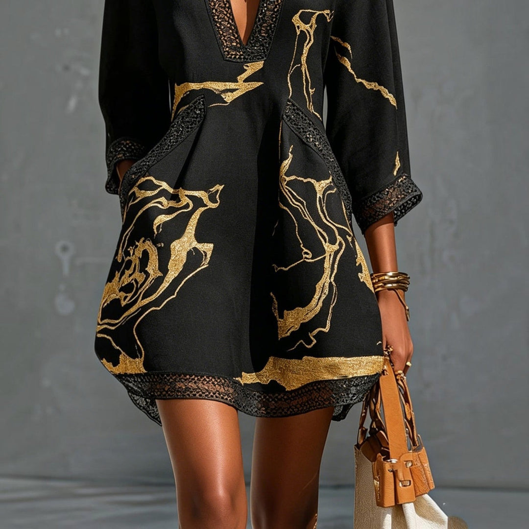 Danielle | Mini Robe Imprimé Marbre