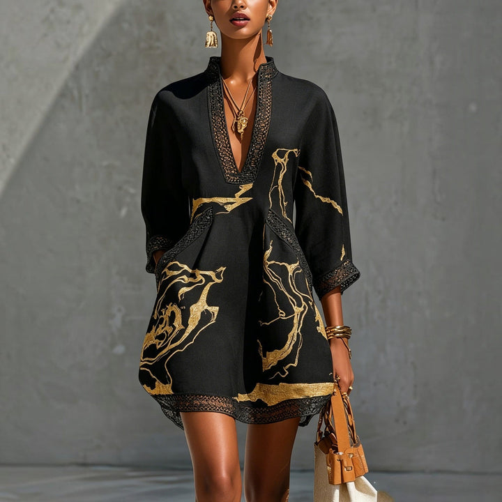 Danielle | Mini Robe Imprimé Marbre