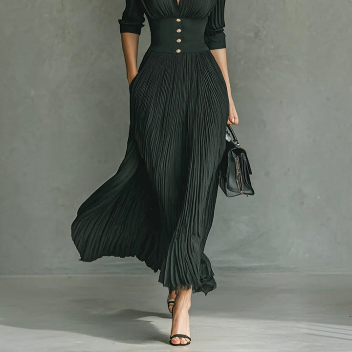Elvire | Robe Longue Plissée