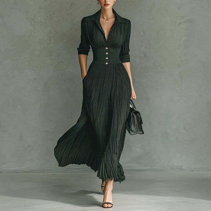 Elvire | Robe Longue Plissée