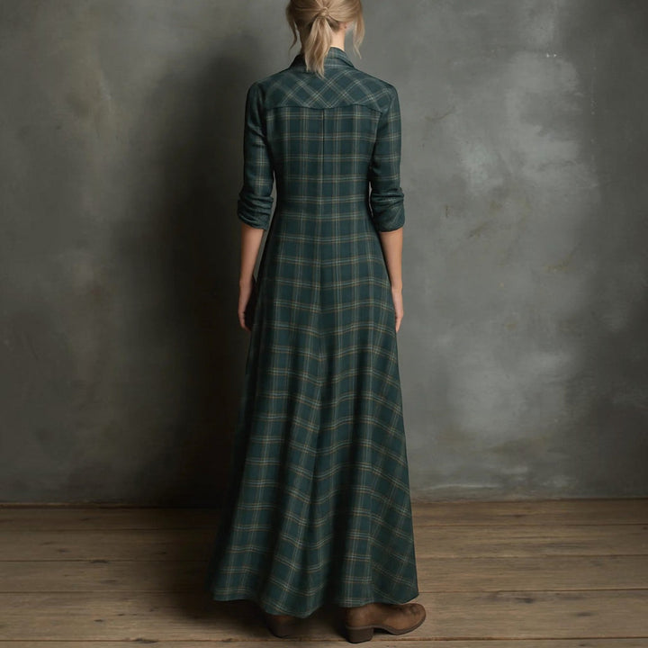 Valentine | Robe Longue à Carreaux