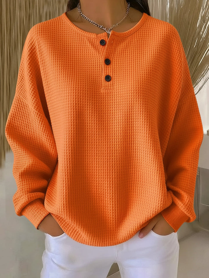 Mirabel™ | Sweatshirt Henley en Gaufre Confortable