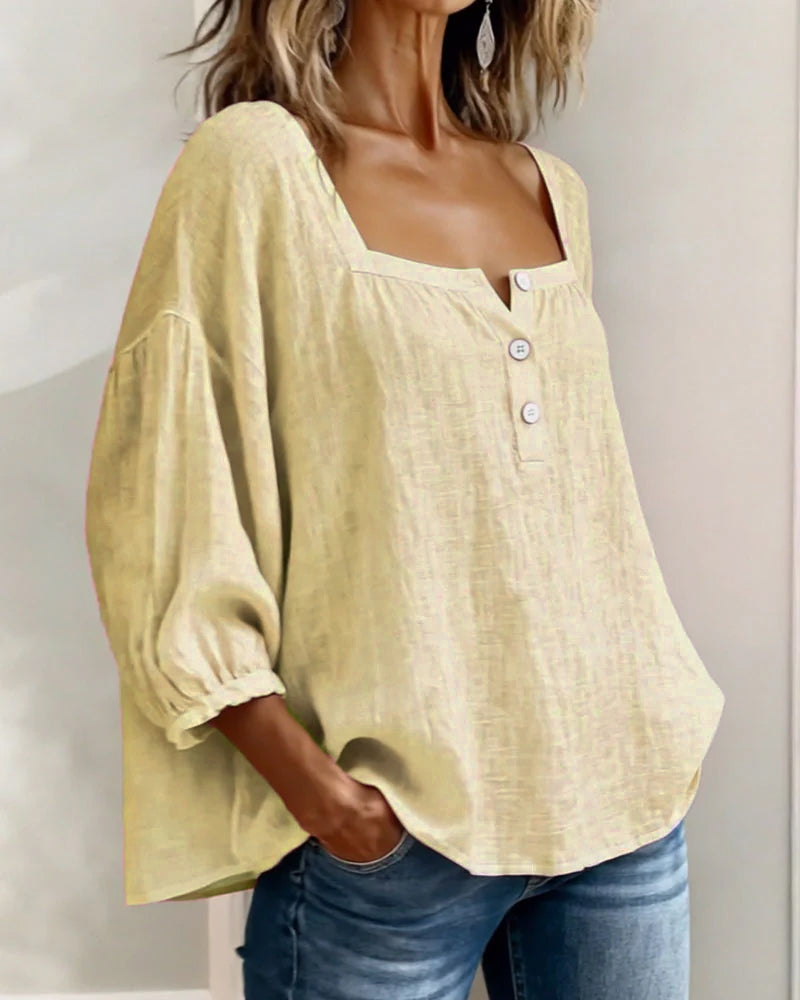 Sherri™ | Blouse élégante à encolure carrée