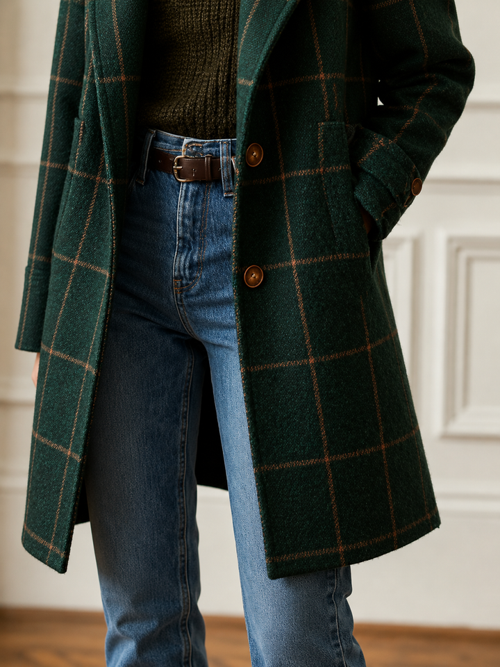 Bethany | Manteau à carreaux pour femmes