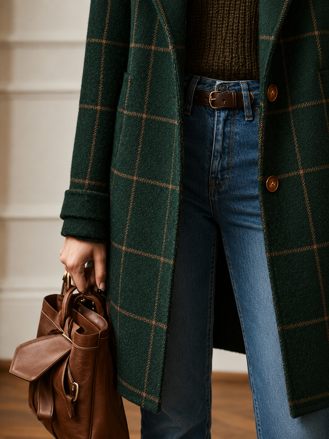 Bethany | Manteau à carreaux pour femmes