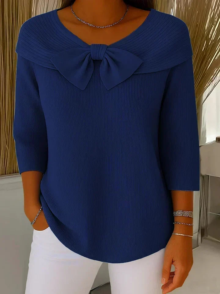 Tivella™ | Pull avec Nœud et Col Rond