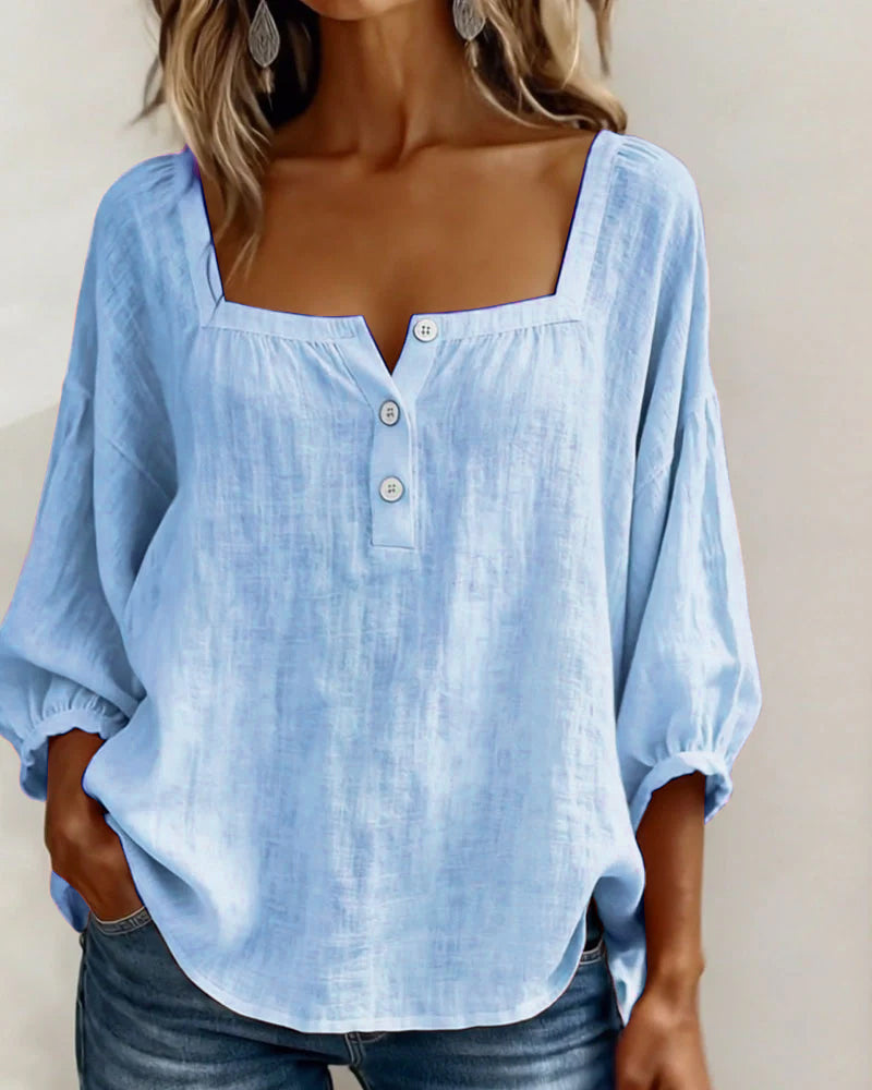 Sherri™ | Blouse élégante à encolure carrée