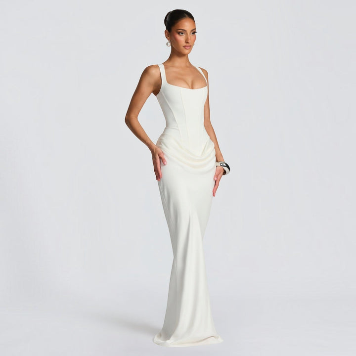 Éléonore | Robe Maxi Col Carré