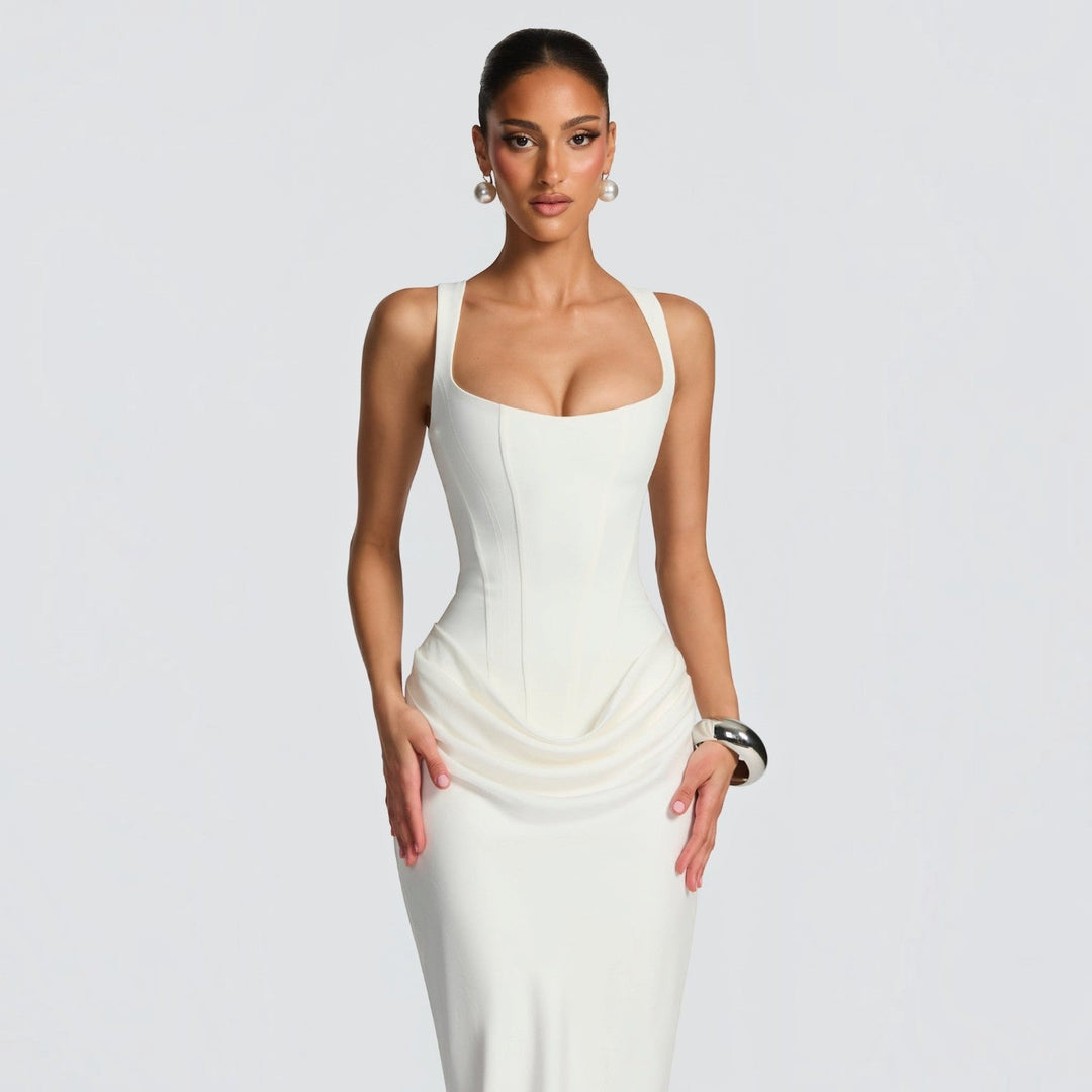 Éléonore | Robe Maxi Col Carré