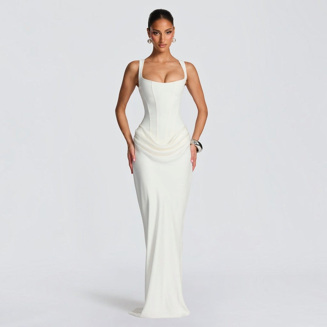Éléonore | Robe Maxi Col Carré
