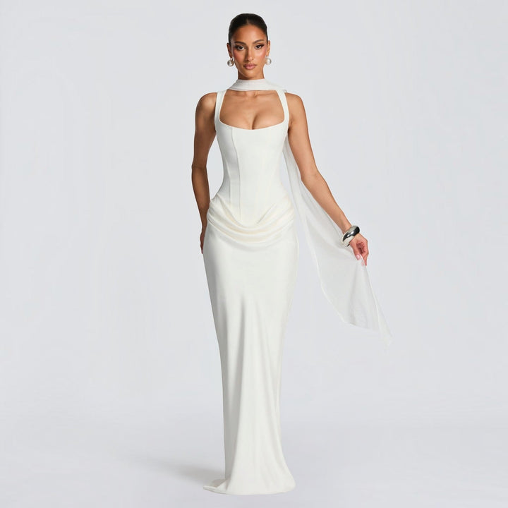 Éléonore | Robe Maxi Col Carré