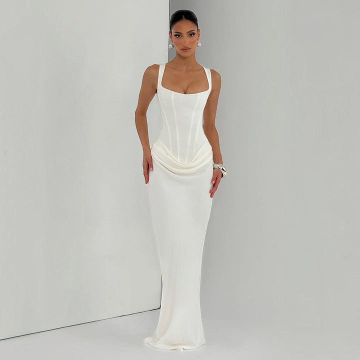 Éléonore | Robe Maxi Col Carré