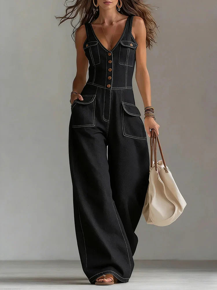 Sophie™ | Combinaison en denim ample