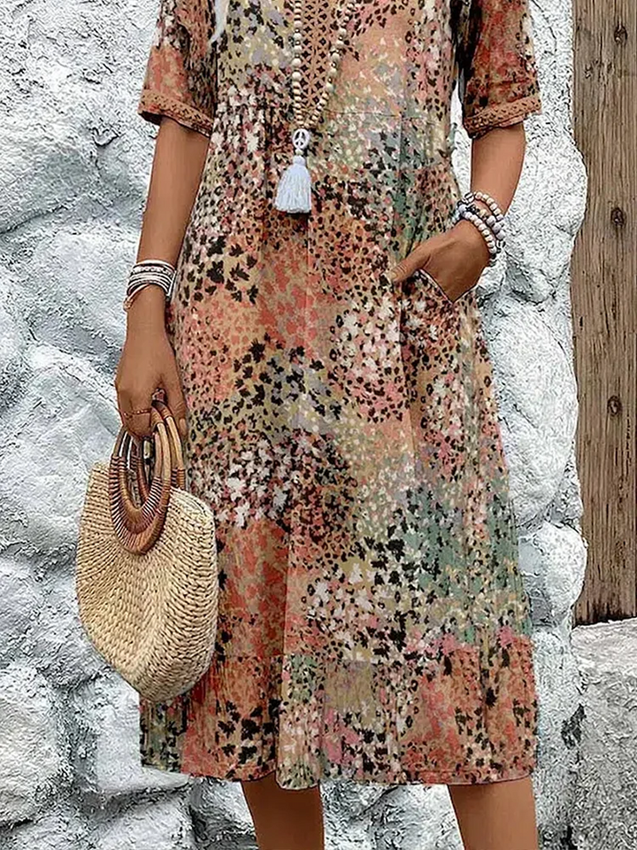 Sofia | Robe midi élégante à fleurs