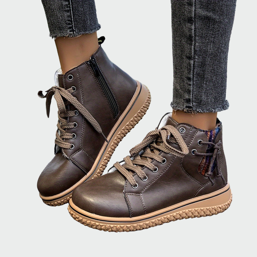 Iwona - Bottines orthopédiques en cuir à la cheville