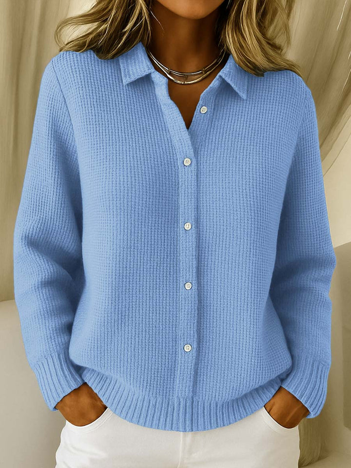 Camille™ | Cardigan Boutonné Texturé en Tricot