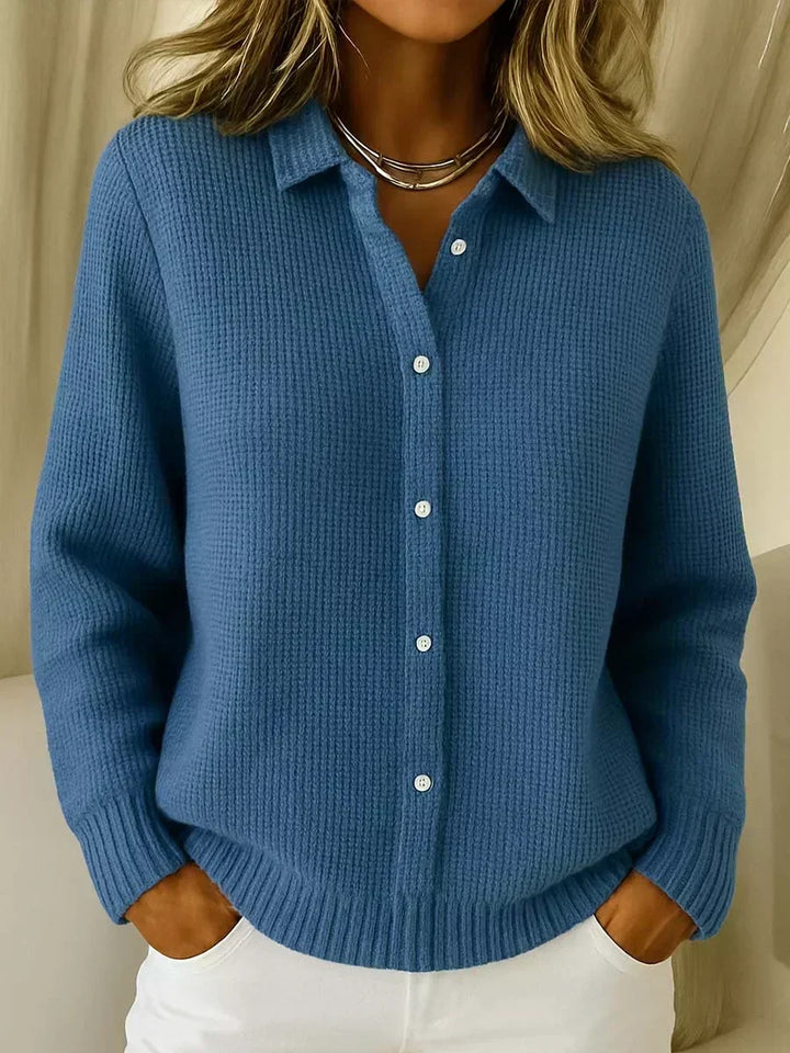 Camille™ | Cardigan Boutonné Texturé en Tricot
