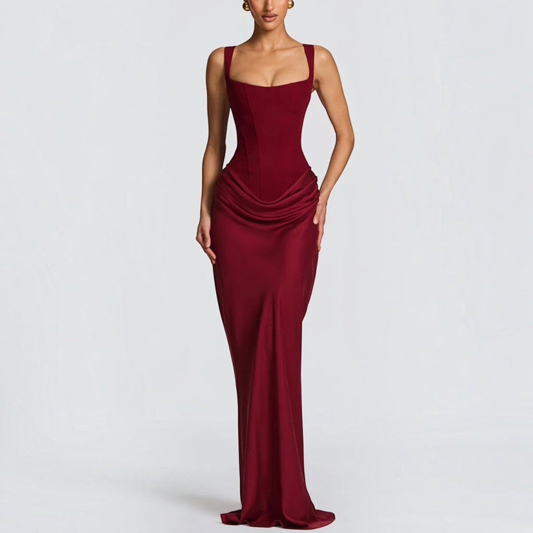 Éléonore | Robe Maxi Col Carré