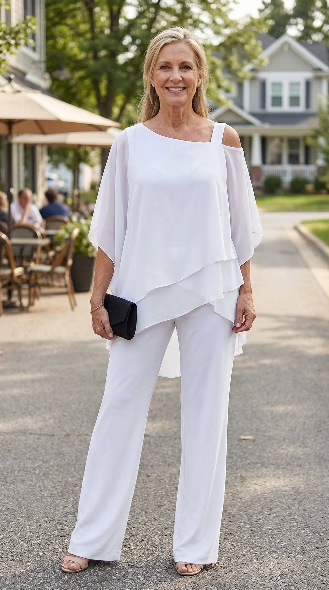 Mavise™ | Ensemble deux pièces fluide avec haut drapé et pantalon élégant
