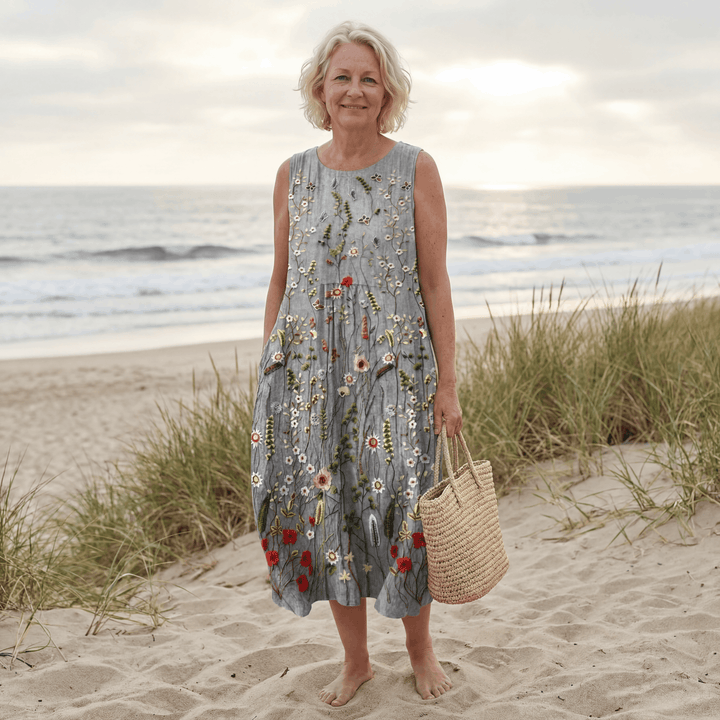 Robe midi à fleurs sauvages Cara™