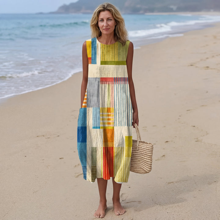 Eve™ Robe midi géométrique
