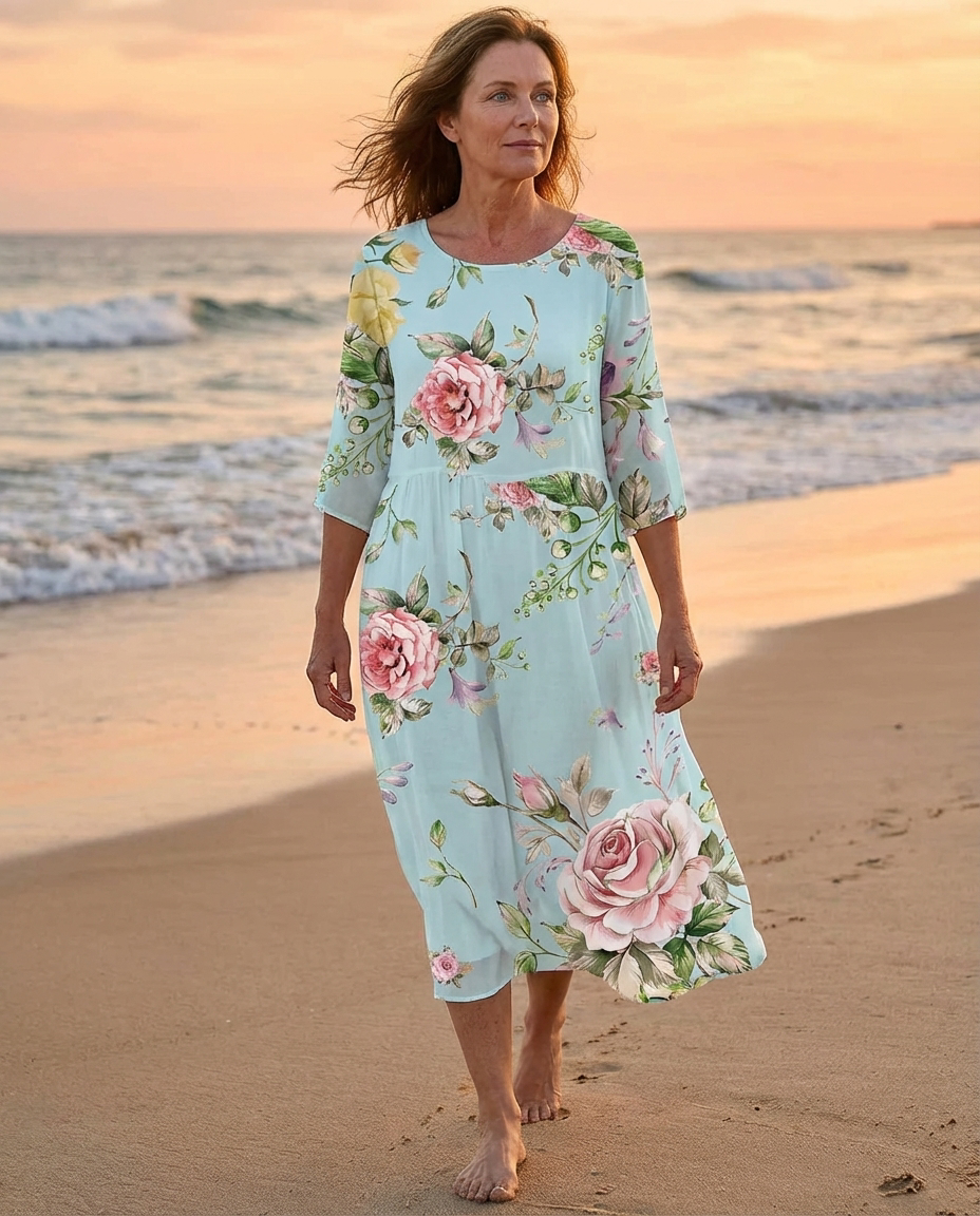 Keely | Robe à fleurs au coucher du soleil