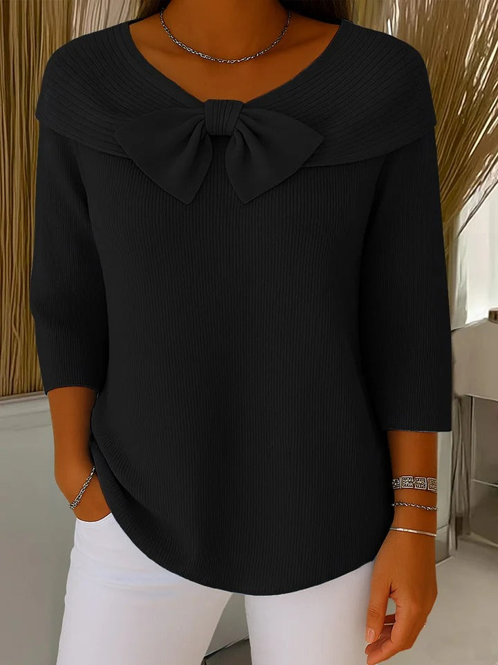 Tivella™ | Pull avec Nœud et Col Rond