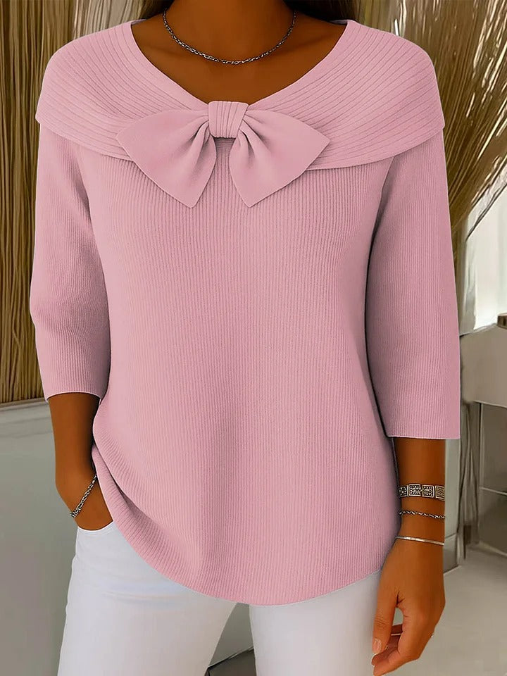 Tivella™ | Pull avec Nœud et Col Rond