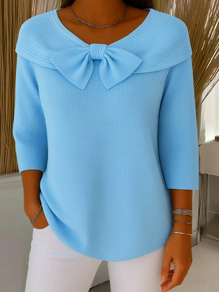 Tivella™ | Pull avec Nœud et Col Rond