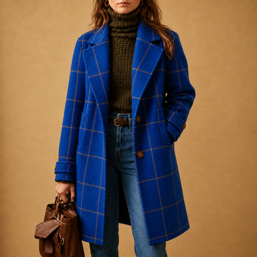 Bethany | Manteau à carreaux pour femmes