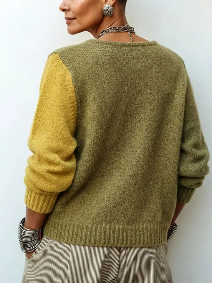Alba | Pull asymétrique avec blocs de couleur