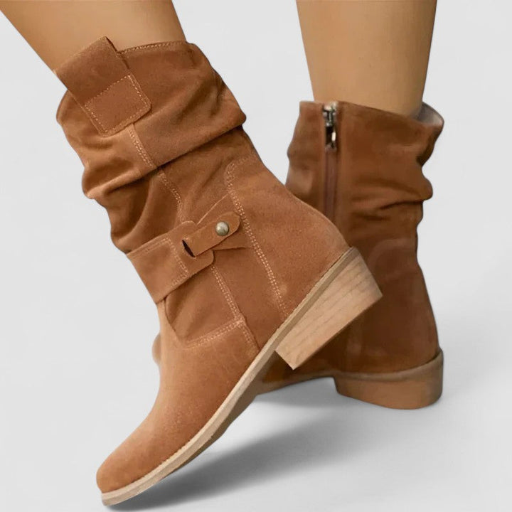 Elyse | Bottes western avec tige froncée
