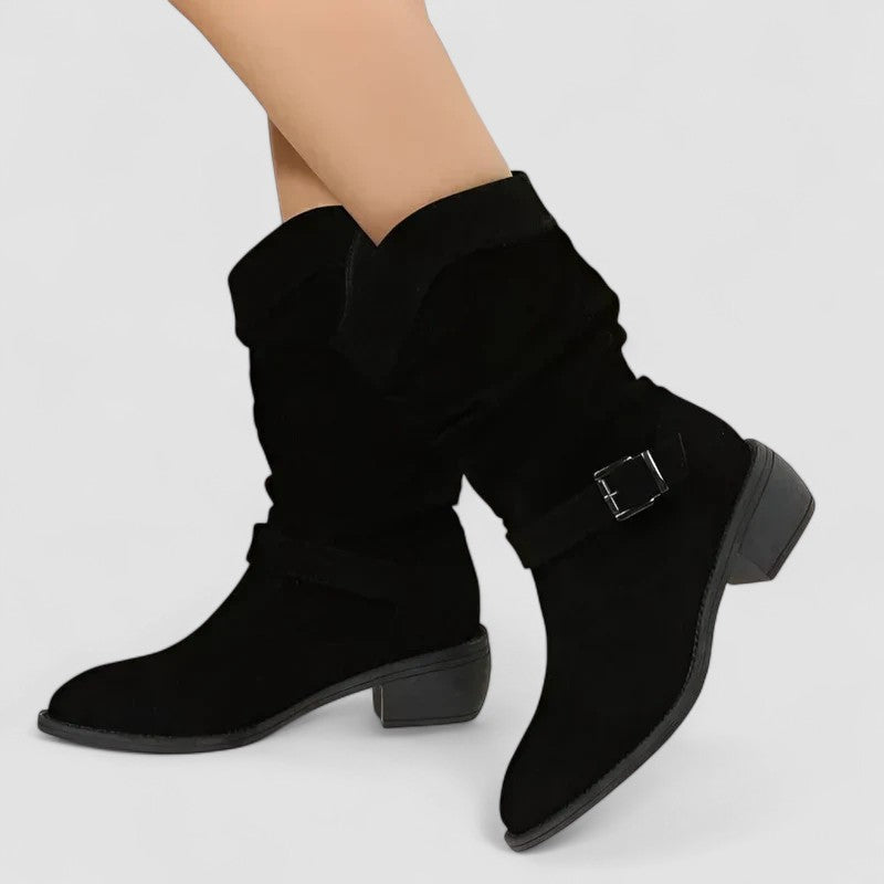 Elyse | Bottes western avec tige froncée