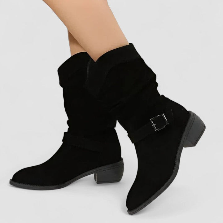 Elyse | Bottes western avec tige froncée