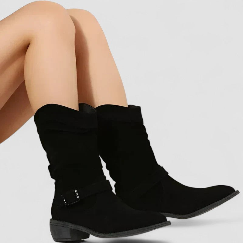 Elyse | Bottes western avec tige froncée