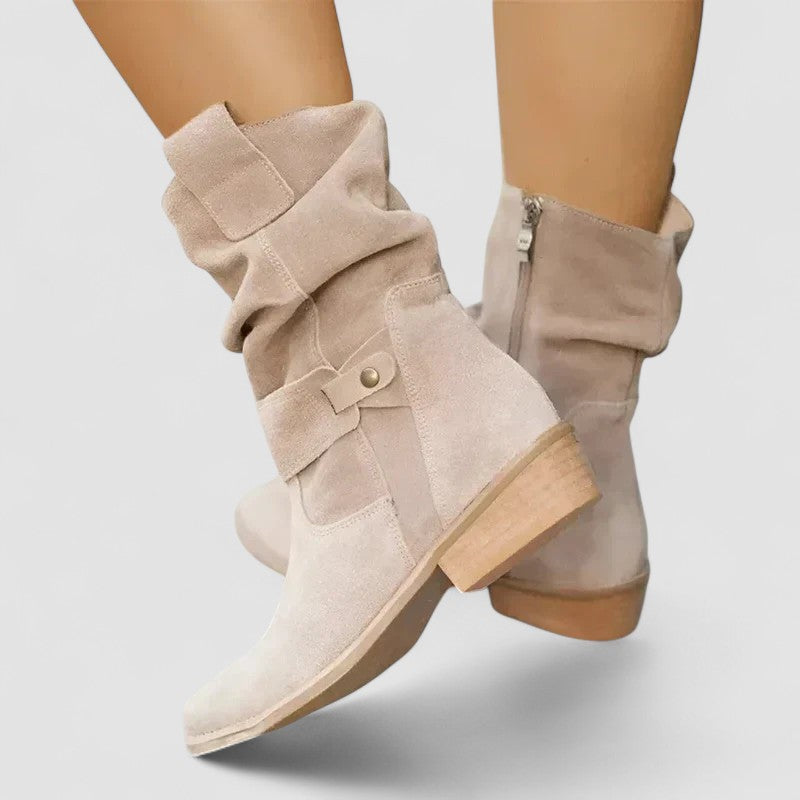 Elyse | Bottes western avec tige froncée